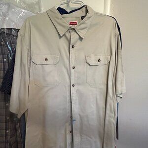 Men's casual button down shirt Wrangler 2XL tan